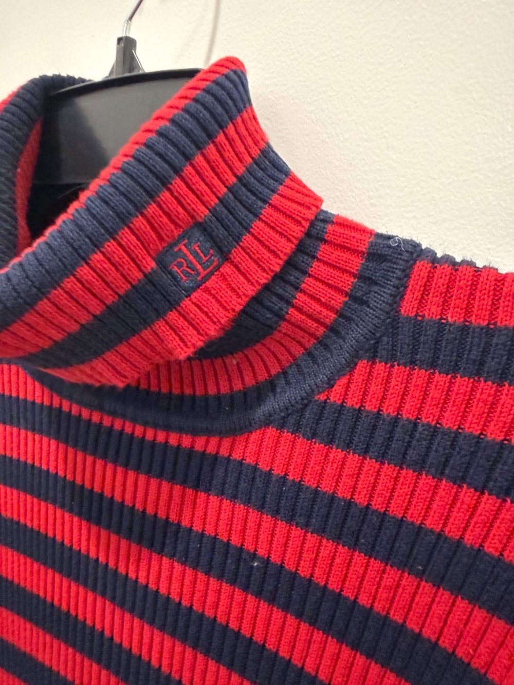 Ralph Lauren Striped Turtleneck Sweater for Women. Size XL. Pre-Owned. - Picture 2 of 4